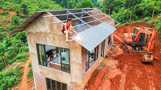 270 Days Completing the Foundation and Building Strong House for Poor Family tn the Deep Forest