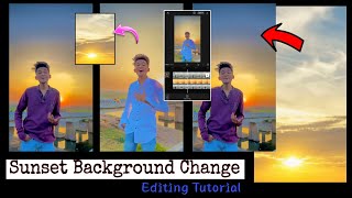 Sunset Sky Change Video Editing Tutorial Light Background Change Reel Video Edit #backgroundchange