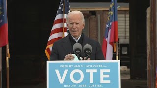 FULL: Biden campaigns for Ossoff, Warnock in Atlanta