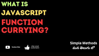 47.What is JavaScript Function Currying: Simplify Your Code Like a Pro #weekendcodingintelugu