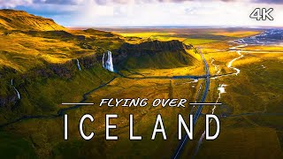 Flying over Iceland: Nature Scenery with Ambient Music (4K UHD Drone Film)