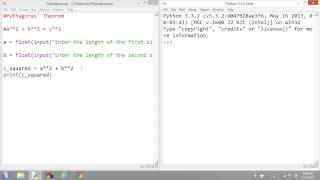 Python Project 1 - Pythagorean (Pythagoras') Theorem (Beginner)