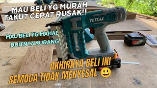 sudah gak penasaran lagi Paku tembak Cordless Total || Cordless brad Nailer TCBNLI3505