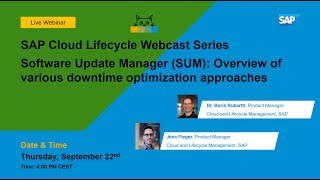 SAP CLM Webcast Series: Software Update Manager: Overview of downtime optimization approaches