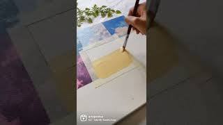 painting clouds part 5 #shorts #youtubeshorts #acrylicpainting