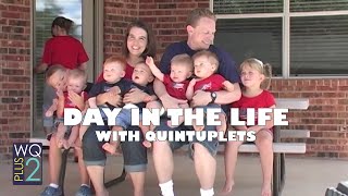 Day in the life with 1 year old quintuplets