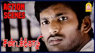 தம்பி நீ அடிச்சது யார் தெரியுமா? | Sandakozhi Tamil Movie | Full Action Scenes ft. Vishal