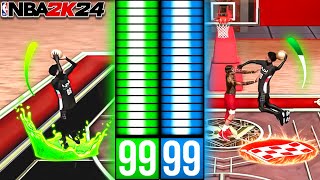 99 3 POINT RATING + 99 DRIVING DUNK is UNSTOPPABLE on NBA 2K24! BEST SLASHER BUILD