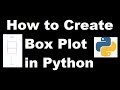 How to Create Box Plot in Python with Pandas Data frame.