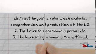 Intake & Interlanguage.