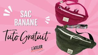 Tuto gratuit : coudre un sac banane (enfant, ado, adulte)