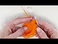 easy crochet pumpkin granny square step by step tutorial