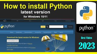 How to install python for windows 10 / 11 • Latest version or any old version