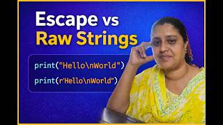 python escape sequences and raw sting in Tamil | Python Data Science series