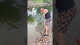 【搞笑漁民真實生活】东北大哥抓大鱼！#fishing #shorts