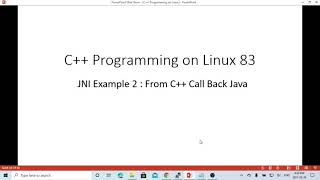C++ Programming on Linux - JNI Example 2, From CPP Call Back Java