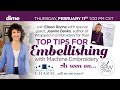 Top Tips for Embellishing with Machine Embroidery | Between Friends