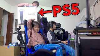 【フォートナイト ドッキリ】無いはずのPS5があったら小学生兄弟の反応は？開封して繋いだら画質良すぎ！