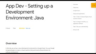 App Dev - Setting up a Development Environment: Java Qwiklab