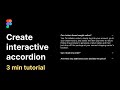 Creating Interactive Accordion in Figma