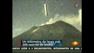 UFO flew into the crater and detonated a continuous eruption