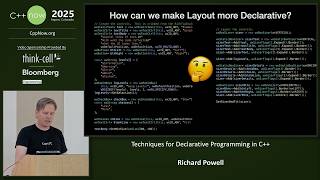 Techniques for Declarative Programming in C++ - Richard Powell - C++Now 2025