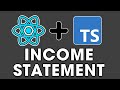 React Typescript 2023 - 22. Income Statement