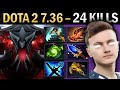 Shadow Fiend Gameplay Miracle with 24 Kills and Aghanims - Dota 7.36