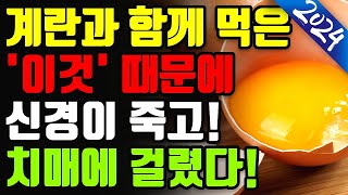 계란과 절대로 함께 먹지마세요! 암과 치매에 걸릴 수 있습니다! 달걀 최악의 궁합인 음식 3가지와 보약보다 좋은 최고의 레시피 [계란 효능 뇌 건강 만성염증 독소 정보 아침공복]