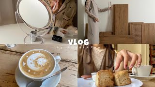 vlog〰︎神戸カフェ巡り🧁.充実した社会人の休日.プチ旅行☕️￤淡色カフェ.アイメイク.ルーム家具模様替え￤一人暮らし女子の日常