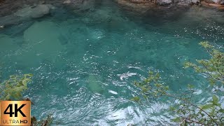 【Real sound】 [4K] 0002 Blue and transparent river【Healing,calming,work,sleep】