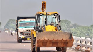 JCB 3dx Loading Backhoe Mud in Tata 2518 Truck |