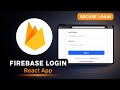 Firebase Authentication in React - Email/Password Login (2026)