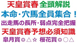 天皇賞春出走予定馬全頭解説 2021  混戦が予想される天皇賞春。あなたの狙い馬の長所・短所・特徴について解説します。予想のための必携知識。本命・穴馬・イラナイ馬、全員集合の全頭診断です。