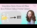 Combining all data from a folder into one place using Power Query