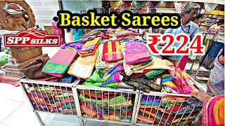 Big basket sarees in spp silks|adipoli collections|Shopping/friendyvlogs