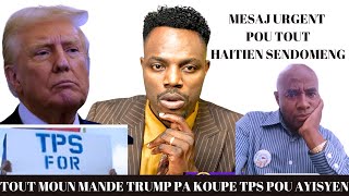 GWO NOUVEL;DEMOKRAT KOU REPIBLIKEN PA DAKO POU TRUMP PA RENOUVLE TPS POU HAITIEN,BREZIL FRAPE USA