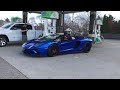 lamborghini aventador s roadster start up rev and take off