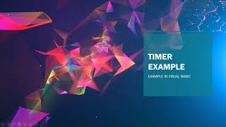 Visual Basic - Timer Example 1