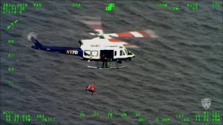 NYPD Air Sea Rescue Team Saves Stranded Jet Skier