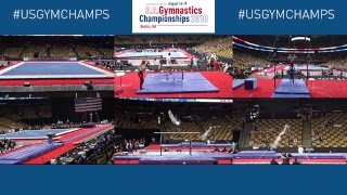 2018 U.S. Gymnastics Championships - Junior Men - Day 1 - Split Screen