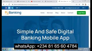 get your online banking website with a professional Admin panel