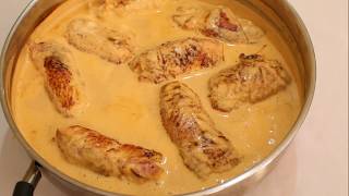 Rollitos De PECHUGA De Pollo En Salsa Chipotle
