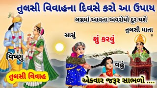 તુલસી વિવાહના દિવસે કરો આ ઉપાય ? લગ્નમાં આવતા અવરોધો દૂર થશે | તુલસી વિવાહ 2024 | gamdana manash