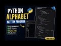 Alphabet patterns using python code 🚀#coding #programming #python #vijaytechlife 