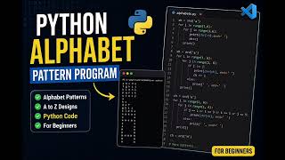 Alphabet patterns using python code 🚀#coding #programming #python #vijaytechlife