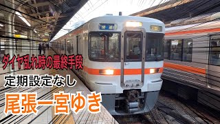 【行先変更】東海道本線 313系300番台+313系5000番台 快速 尾張一宮ゆき到着→発車@名古屋