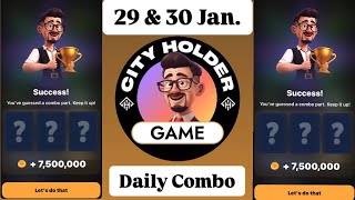 City holder combo today 29 \u0026 30 January | City holder combo | City holder daily combo | #cityholder