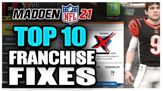 Madden 21 Top 10 Franchise Fixes and Improvements