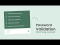 Password Validation Check using HTML CSS & Javascript | Password Validation Check using Javascript